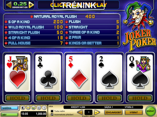 Zadarmo hrat automatove hry joker poker