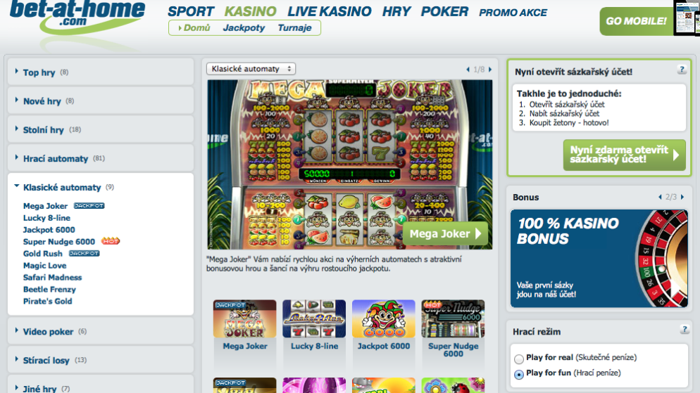 Bet-at-home svým zákazníkům přičítá vstupní bonus okamžitě!