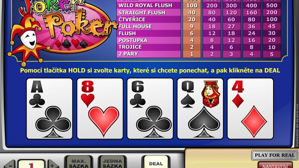 Úspěšná strategie pro video poker