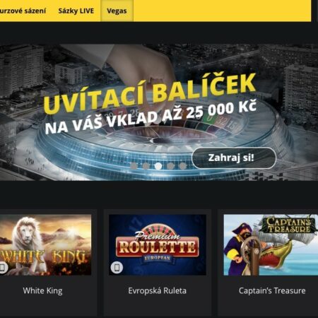 Fortuny otevřela jako první online casino, jmenuje se Vegas a nabízí bonus 25.000 Kč