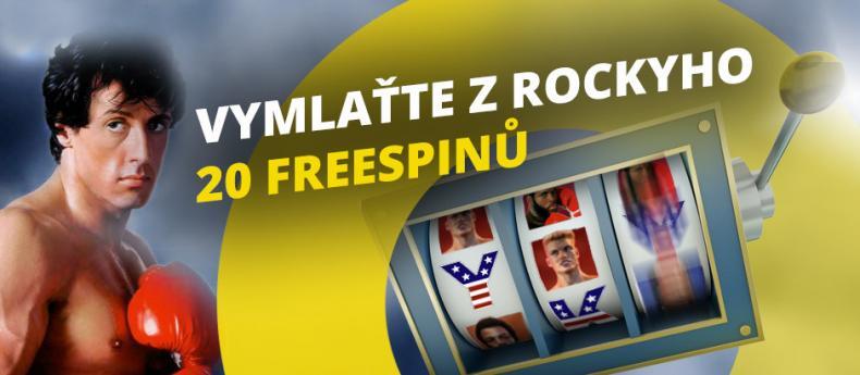 Vymlaťte z Rockyho 20 freespinů v mobilním casinu Vegas od Fortuny