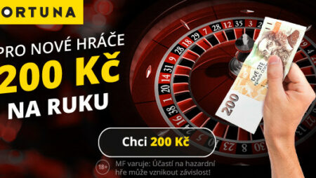 Za registraci 200 Kč do casina Vegas od Fortuny