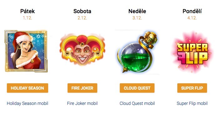 Balíček 40 her zdarma v Tipsport casinu do 4.12.