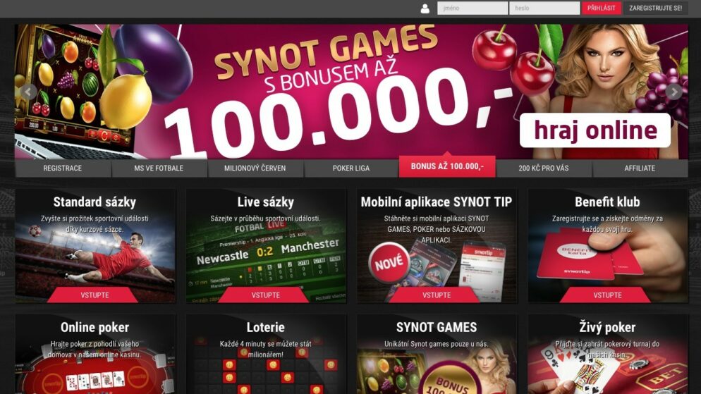 Nové automaty v casinu SYNOTtip