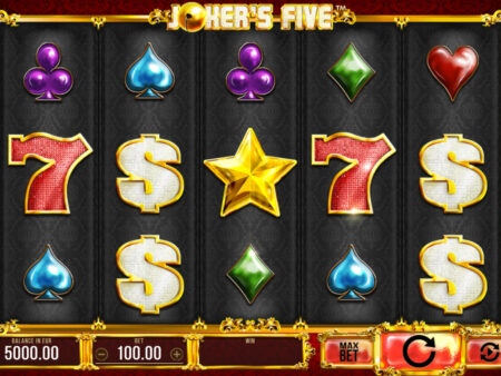 500 her zdarma na automatu Joker’s Five od Synot Games