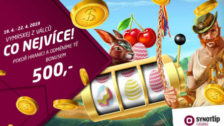 VELIKONOCE za 500,- V ONLINE CASINU SYNOT TIP