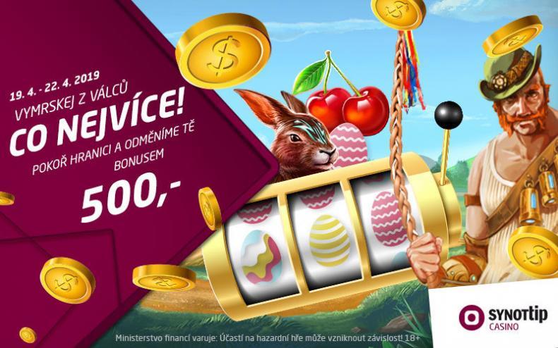 VELIKONOCE za 500,- V ONLINE CASINU SYNOT TIP synotitp