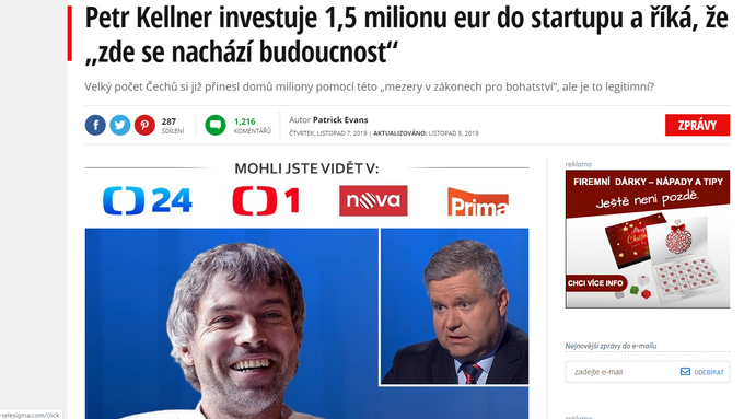 Petr Kellner vám (ne)poradí jak zbohatnout! Nabídka, která zaplavila internet, je SCAM! Petr Kellner vám (ne)poradí jak zbohatnout! Nabídka, která zaplavila internet, je SCAM!