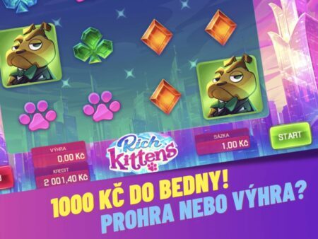 Boucháme automat Rich Kittens za 1 000 Kč! Zdvojnásobíme je?