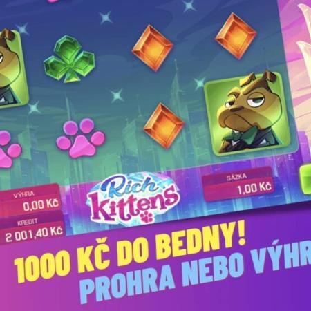 Boucháme automat Rich Kittens za 1 000 Kč! Zdvojnásobíme je?