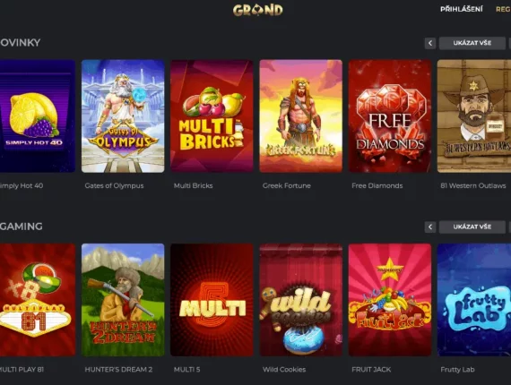 Průlom ve způsobu registrace a inovace in-game menu v Casino Grandwin