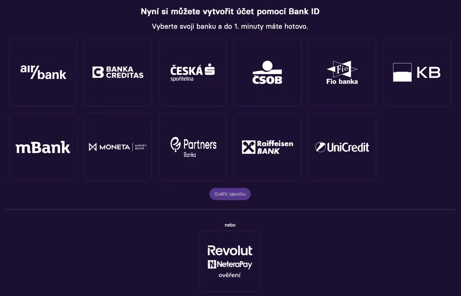 Možnosti ověření účtu při registraci v Grandwin Casinu