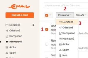 Presun emailu