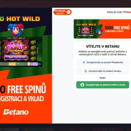 Betano registrace: jak si založit herní konto?