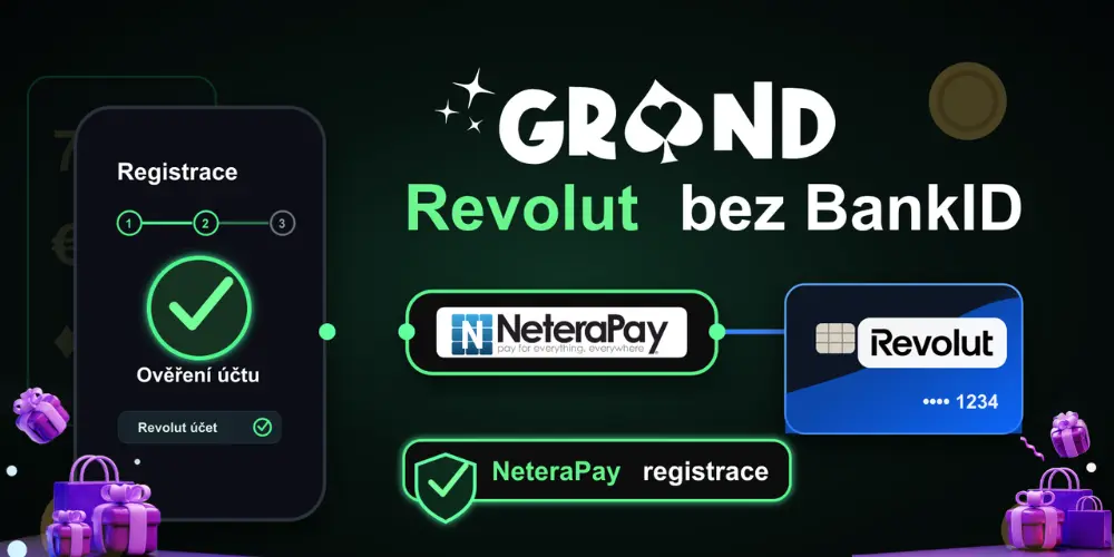 Grandwin nově nabízí registraci přes NeteraPay: Revolut bez BankID v praxi