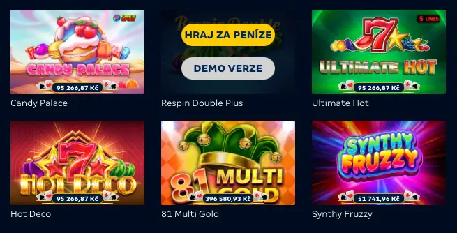 Volba Demo verze u automatu Respin Double Plus v MerkurXtip Casinu