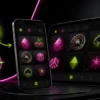 Mobil a tablet s nabídkou casino her a biometrickým přihlášením v barvách BetX