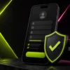 Mobilní registrační formulář s ověřením identity a platební metody v barvách BetX