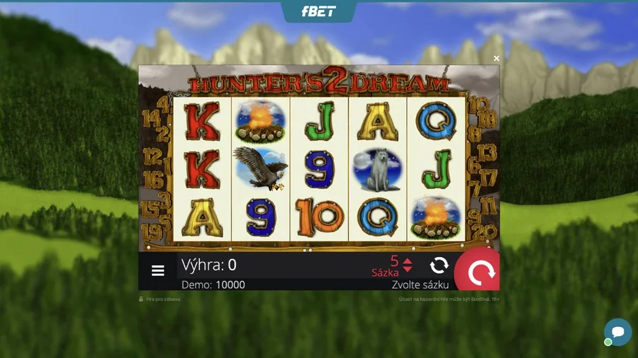 Spuštěný demo automat Hunter's Dream 2 ve fBET Vegas