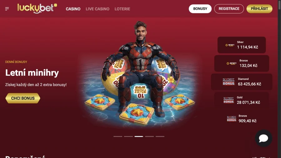 Aktuální bonusová nabídka na oficiálním webu LuckyBet