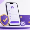 Mobilní registrační formulář s ověřením identity a platební metody v barvách Maxa