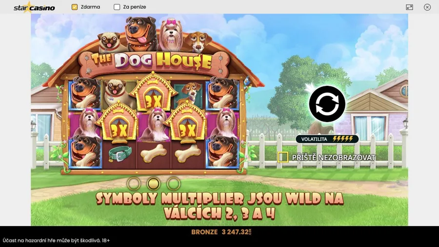 Demo automat The Dog House zdarma ve Star Casinu