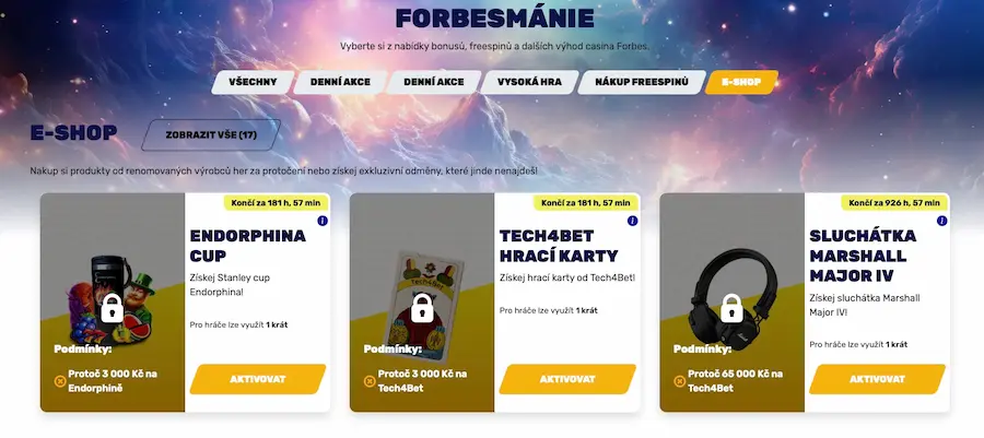 Forbes Casino e-shop