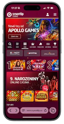 Mobilní zobrazení SynotTip
